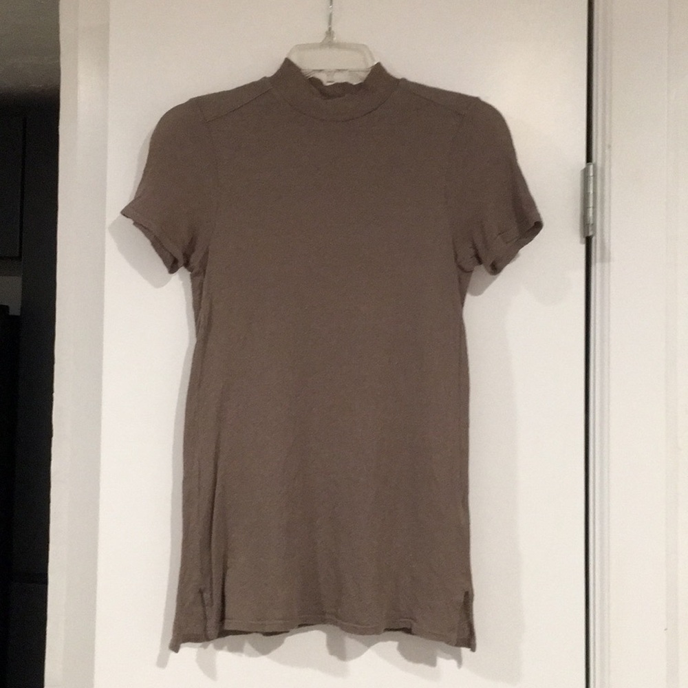 Anthropologie mock neck t shirt.